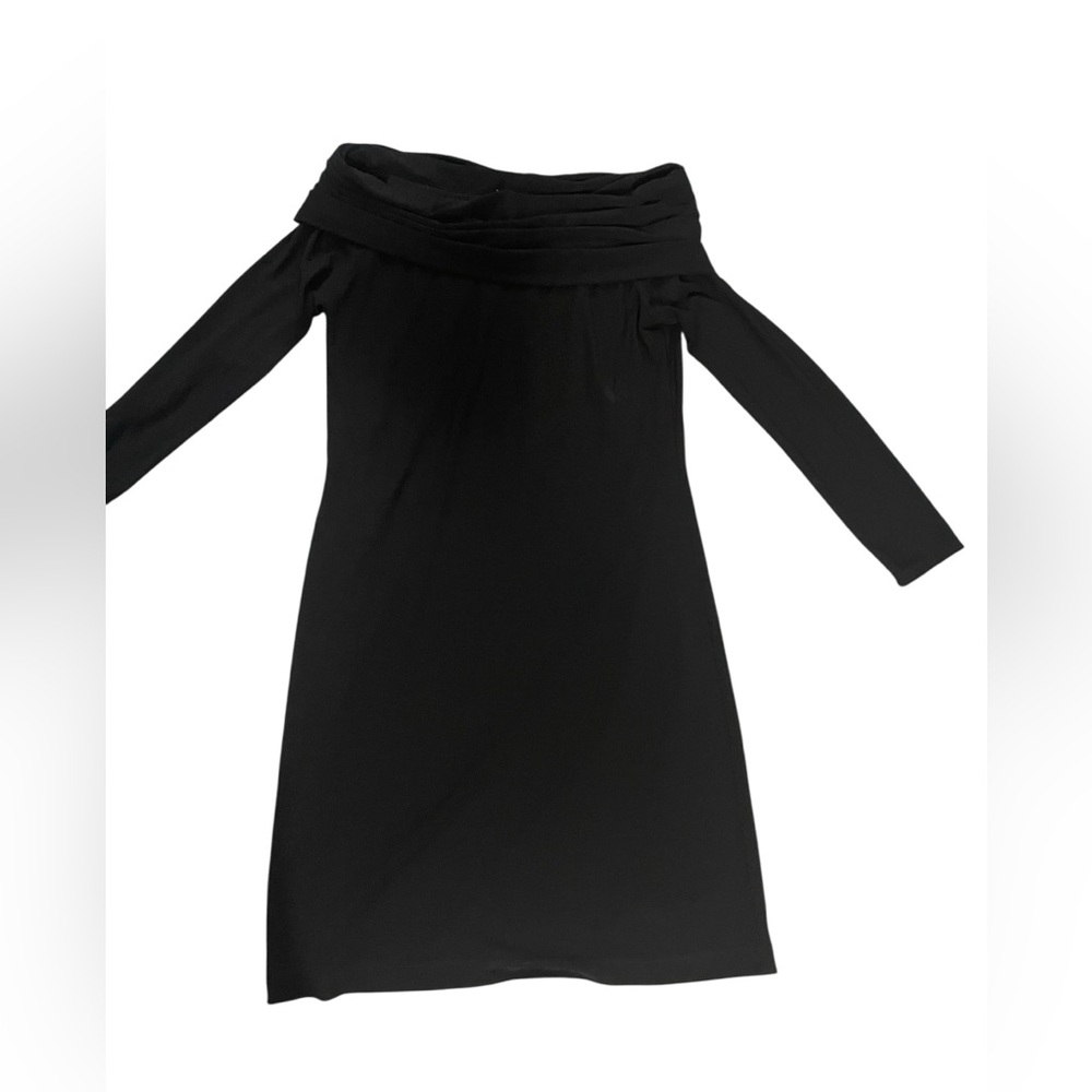 White House Black Market Black Long Sleeve Dress